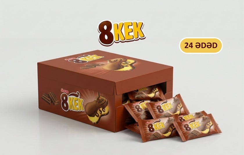 Şokoladlı keks Ülker 8Kek, 40q x 24əd