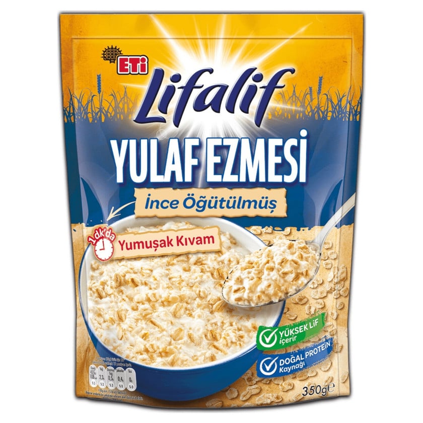 Yulaf sıyığı Eti Lifalif, incə üyüdülmüş, 350 q