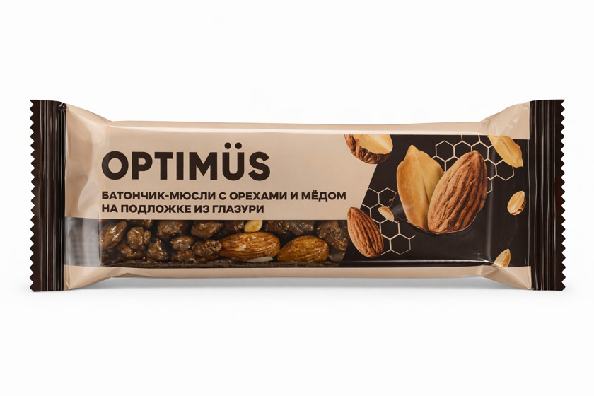 Baton musli Optimus qoz və bal ilə, 45 q