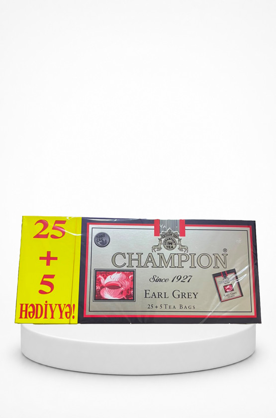 Paket çayı Champion, Earl Grey Tea Bags 30, Seylon, Berqamot, 30*2 q