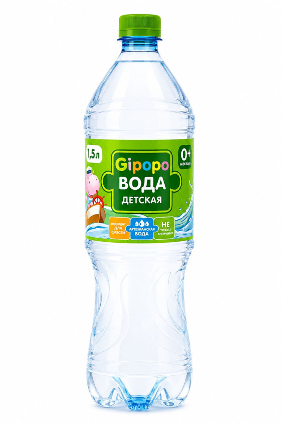 Uşaq içməli su Gipopo, 1500 ml