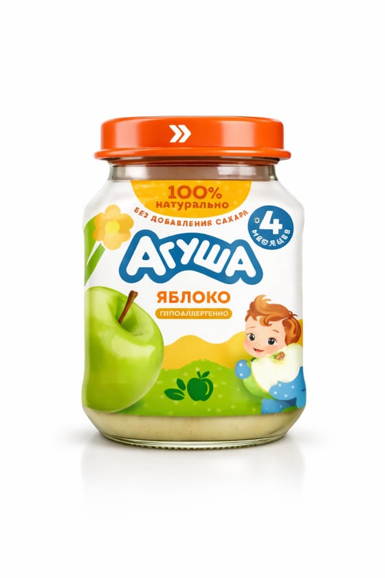 Püre uşaqlar üçün Агуша, alma, 90 q