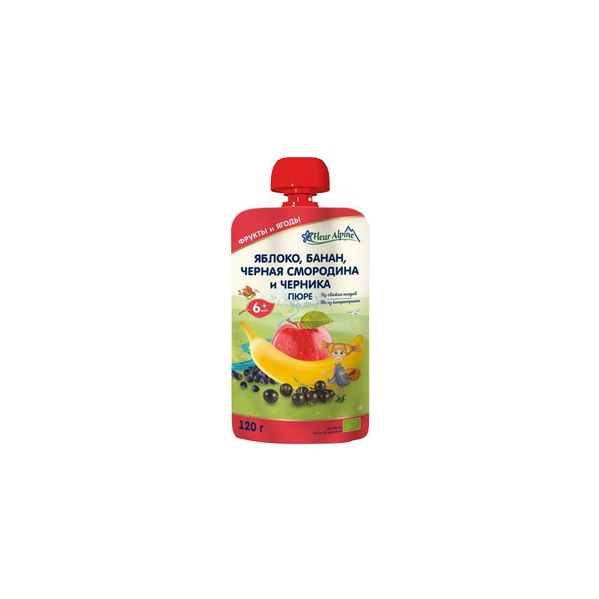 Püre Fleur Alpine Alma Banan Qaragilə Qarağat, 120 q