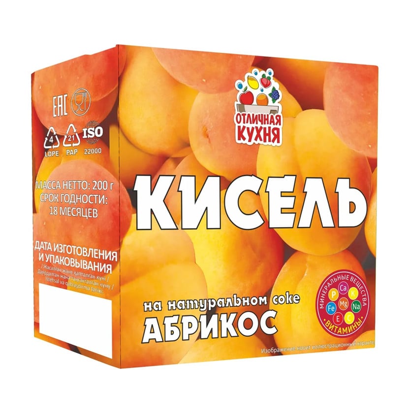 Kisel Otlichnaya Kuxnya ərikli 200 q