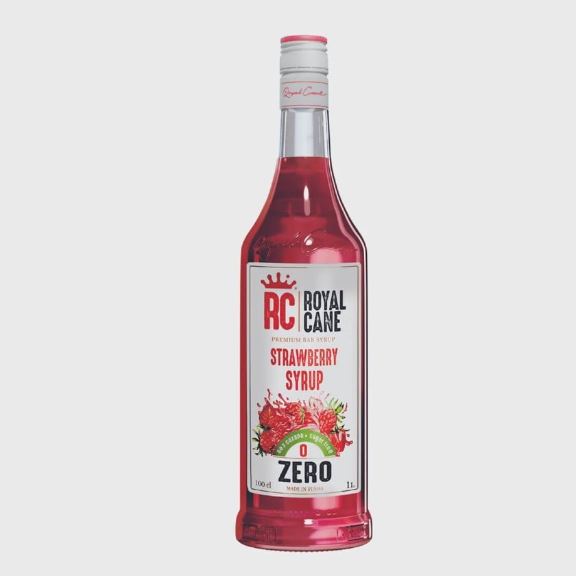 Sirop Royal Cane Zero, şəkərsiz, çiyələk, 1 l