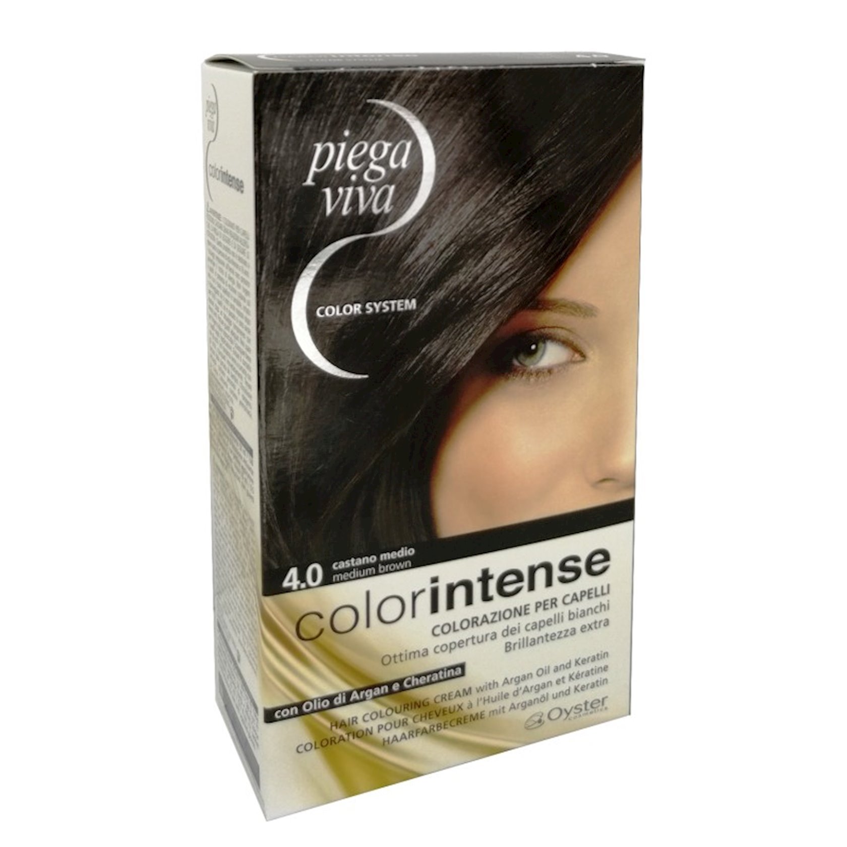 Краска для волос Piegaviva Color Intense 4.0 Medium Brown, коричневая ...