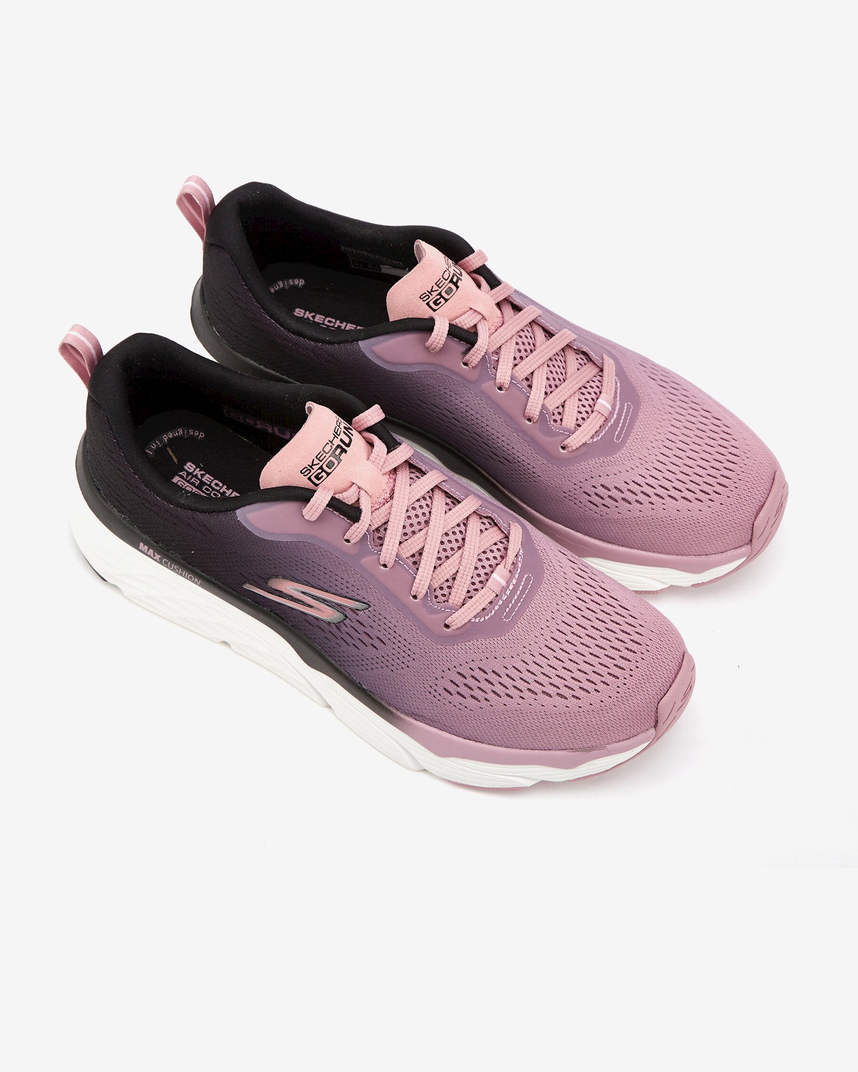 Кроссовки женские Skechers 128262-BKMV, черный/розовый,сетчатый, размер ...
