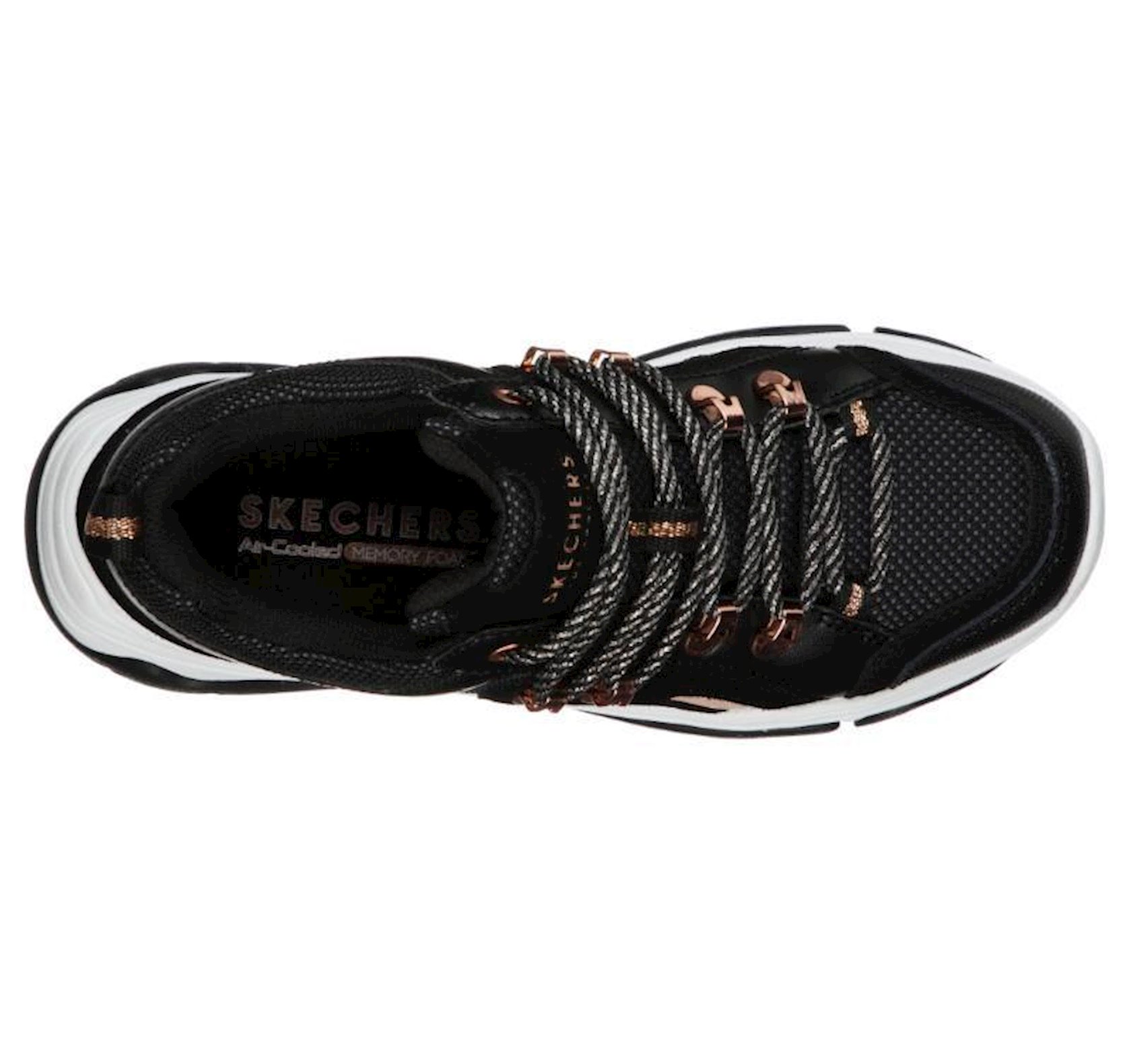 ᐈ Кроссовки женские Skechers 74238-BKRG, черный,замша, размер 40