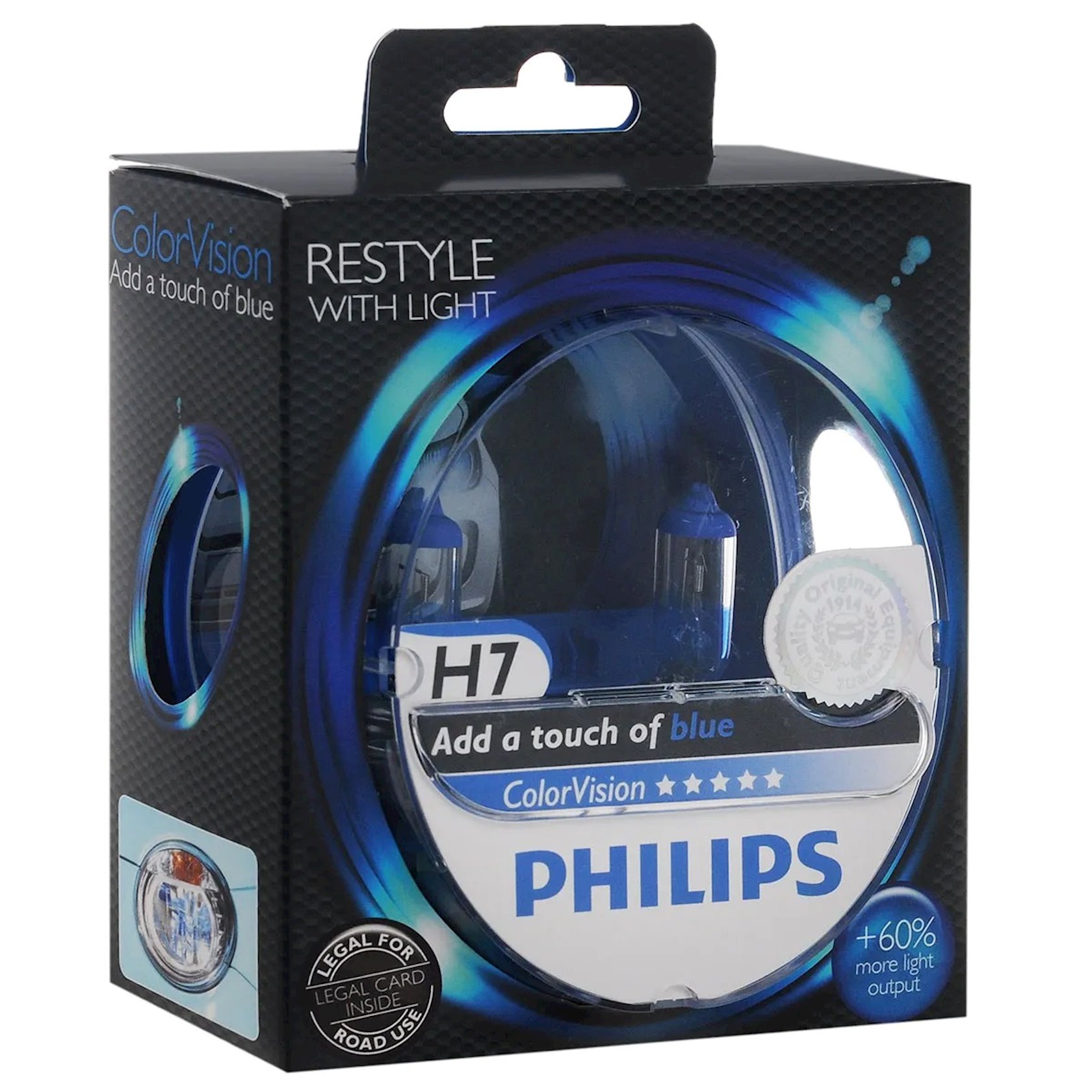 Ampoule Philips Blue Vision Moto H7 12V 55W pas cher - Big Twin City