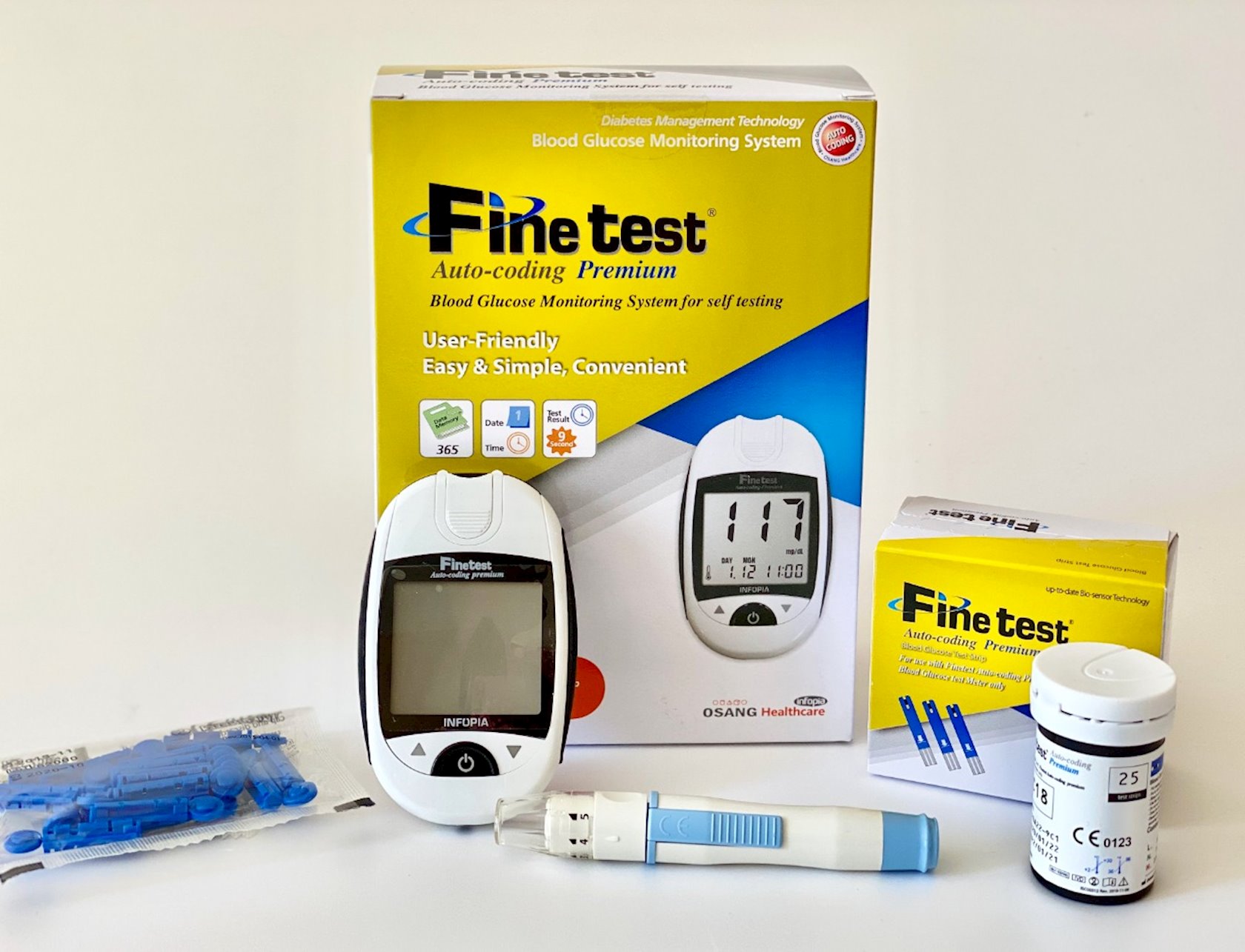Глюкометр Infopia Finetest Auto-Coding Premium - купить в Баку. Цена ...