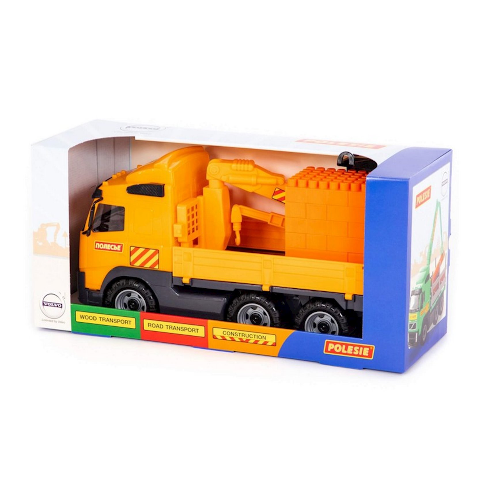 Игровой набор Полесье Автомобиль-кран + конструктор Супер-Микс Volvo ...