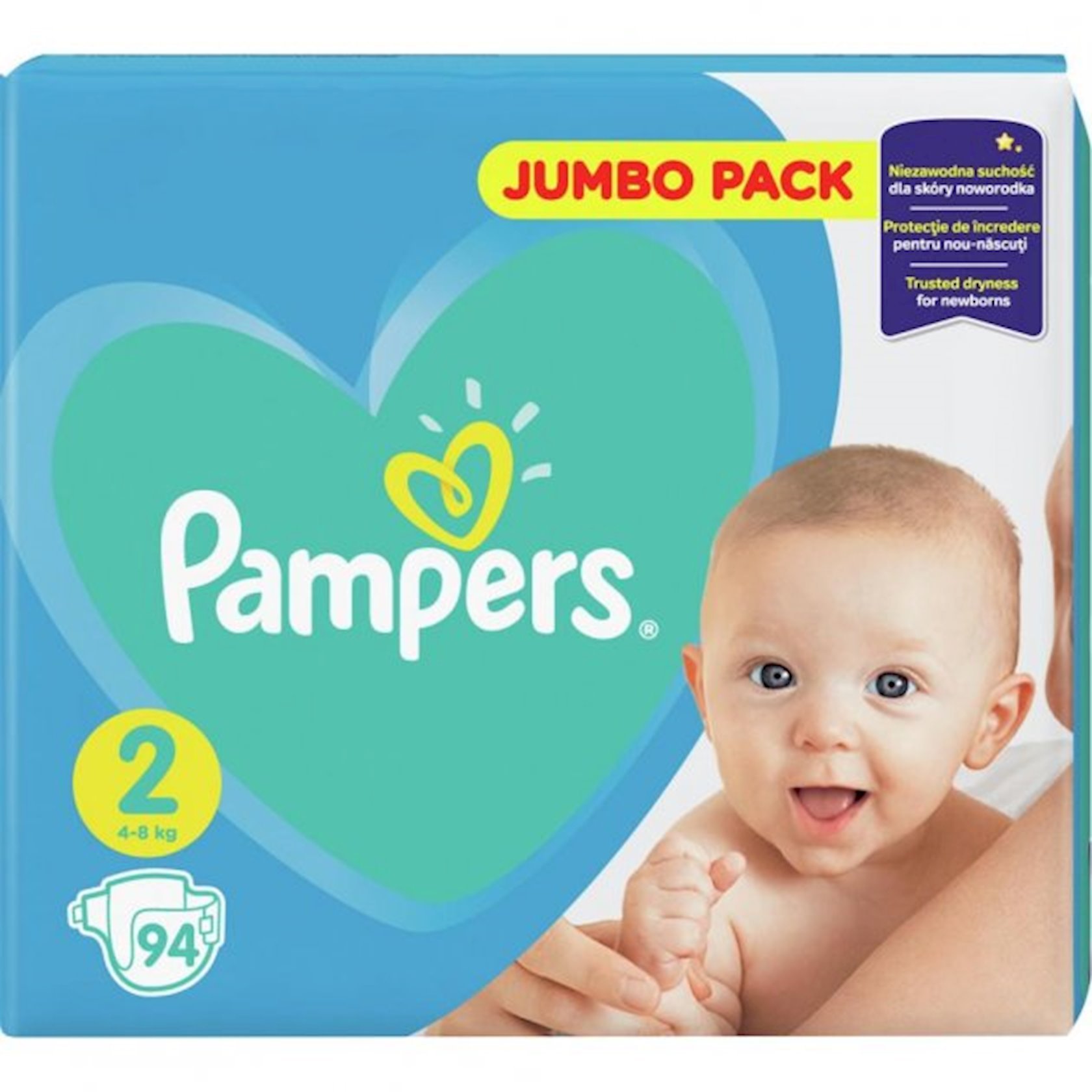 Подгузник Pampers Jumbo Pack New Baby Mini, размер 2, 4-8 кг, 94 шт -  купить в Баку. Цена, обзор, отзывы, продажа