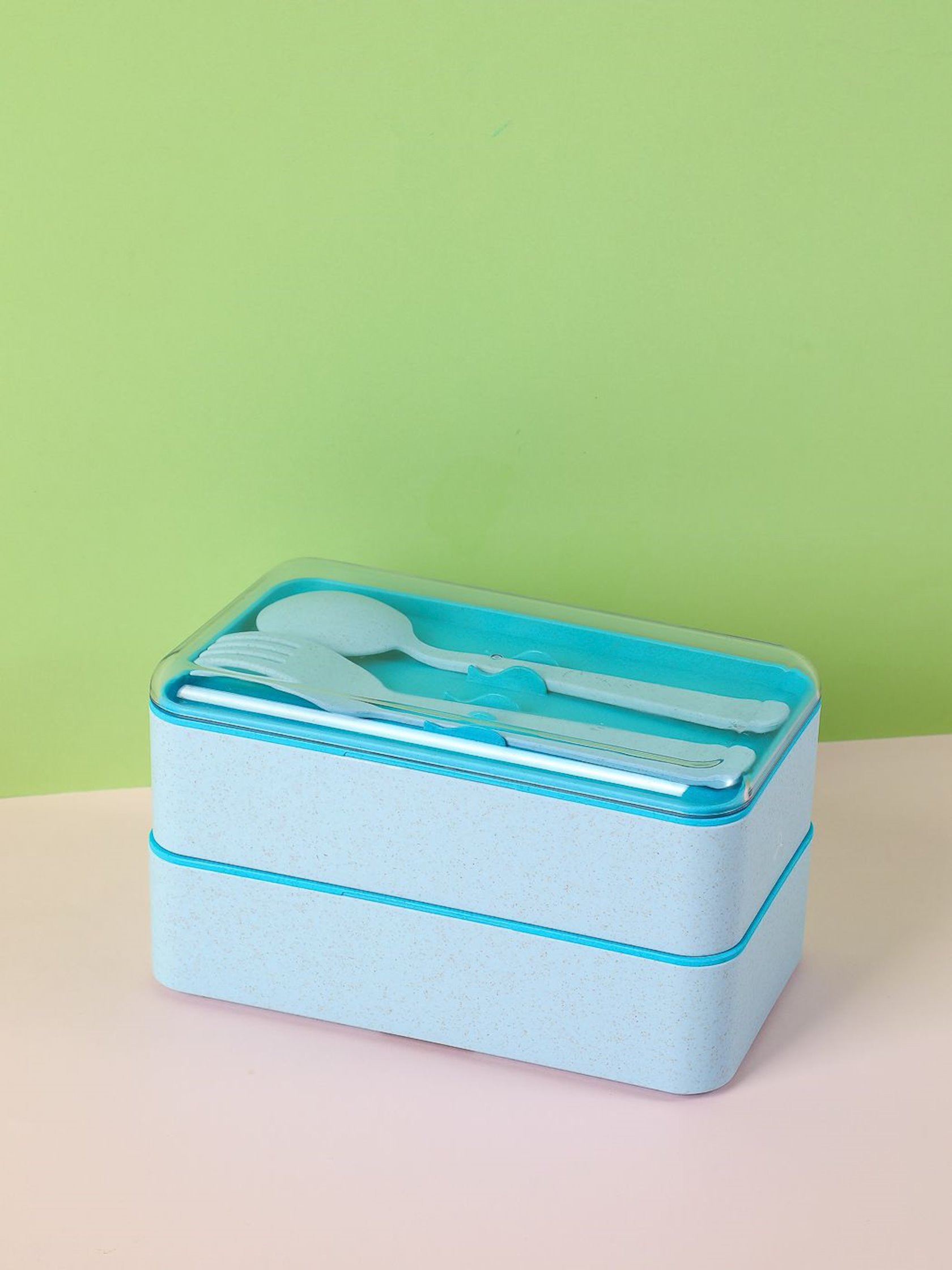Ланч-бокс Miniso Double-layer Bento Box Blue, 1000 мл, голубой - купить ...