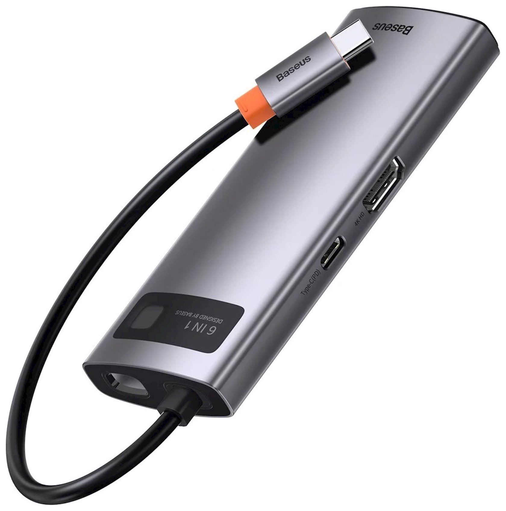 USB HUB Baseus CAHUBCW0G TypeC adapter 6 in 1 Grey Qiymeti, Bakıda