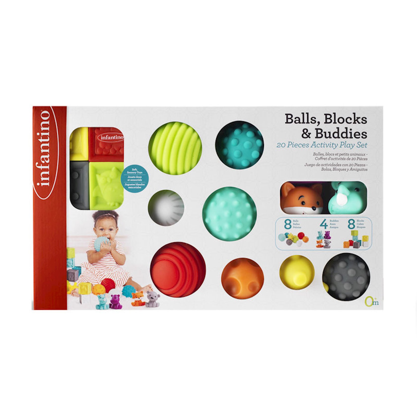 Развивающий игровой набор Infantino Sensory Balls Blocks & Buddies, 20