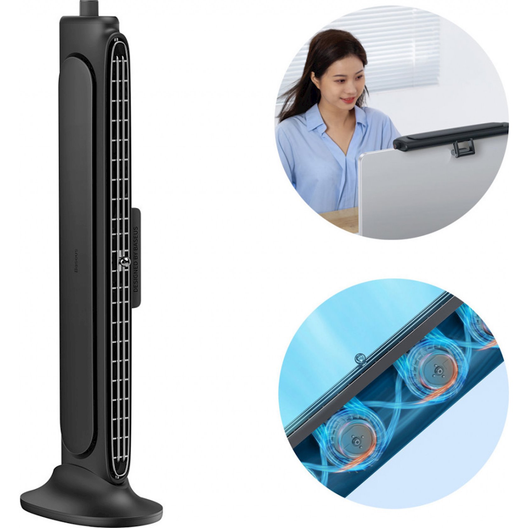 Ventilyator Baseus Refreshing Monitor ClipOn & StandUp Desk Fan ACQS000001 Qiymeti, Bakıda