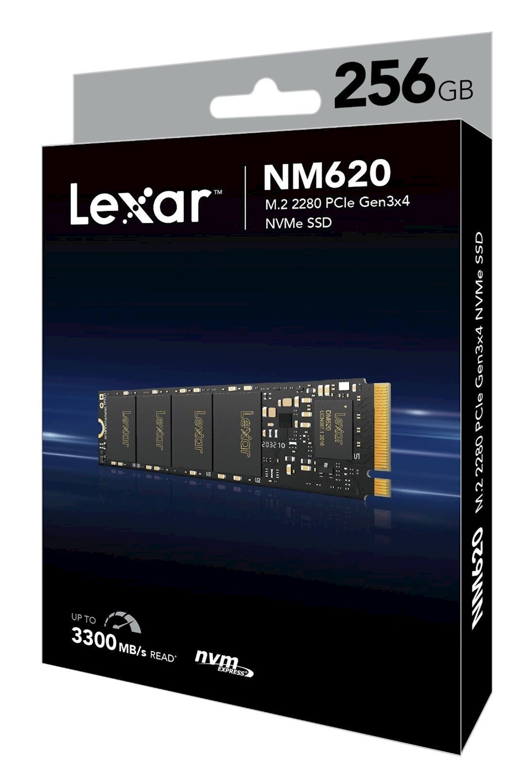 内蔵型SSD Lexar NM620 256GB SSD PCIe Gen3x4 NVMe ᐈ SSD накопитель Lexar NM620 256GB NVMe SSD (LNM620X256G-RNNNG