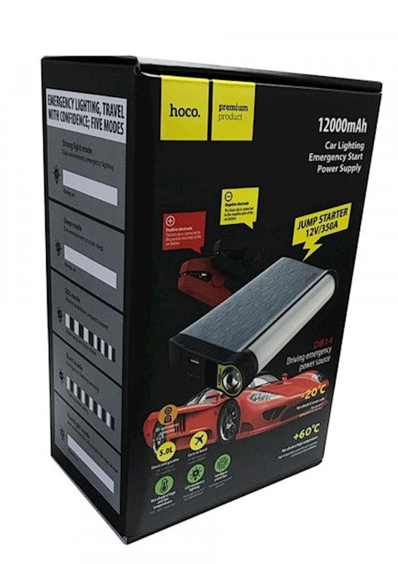Hoco DB14 12000mAh Car Lighting Emergency Start Power Supply