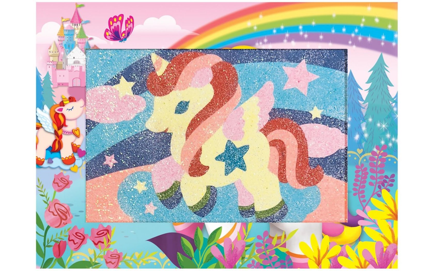 Набор для рисования песком 4M Glitter Sand Art My Unicorns купить в