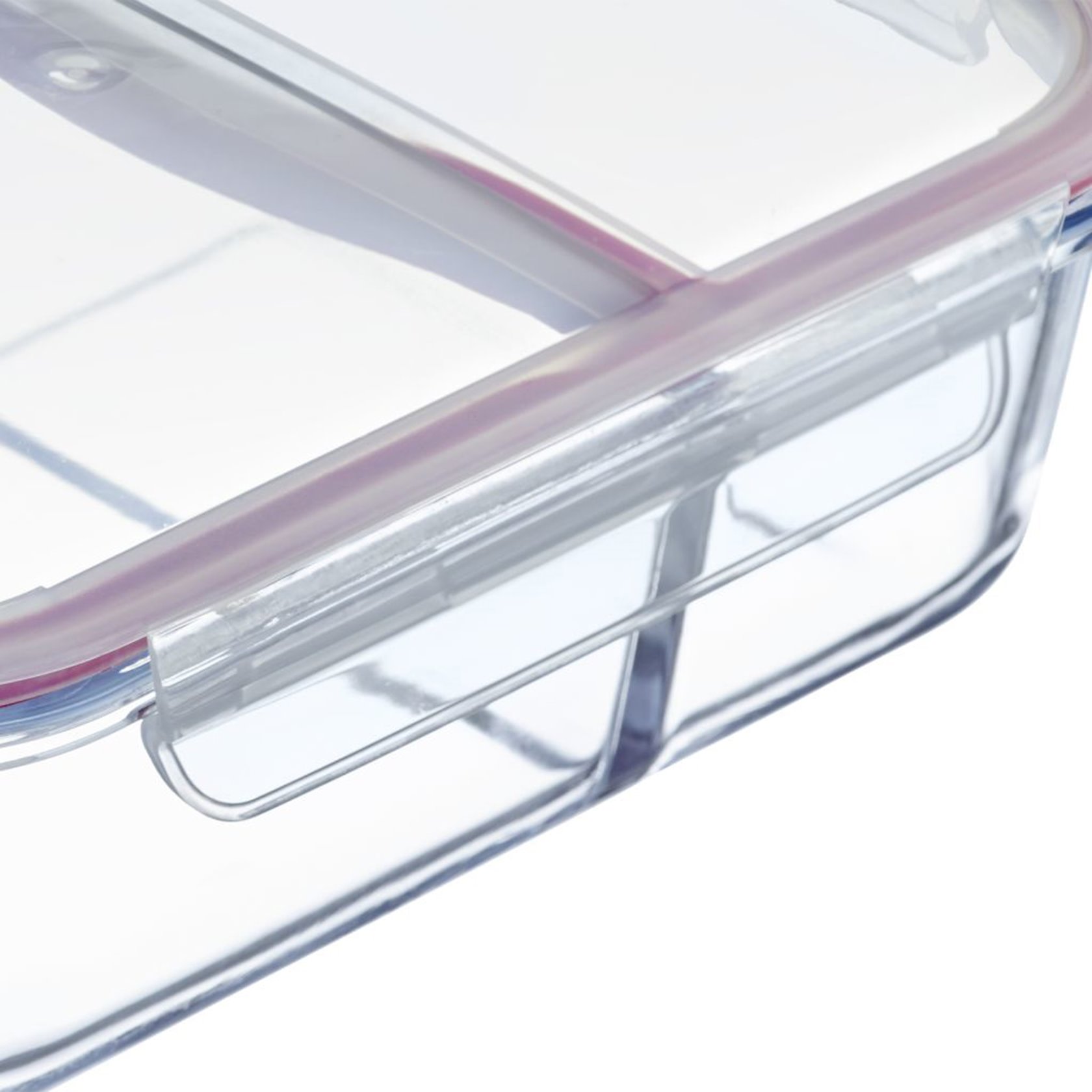 Glass food storage box 980 ml, with 2 separate compartments - Westmark Shop