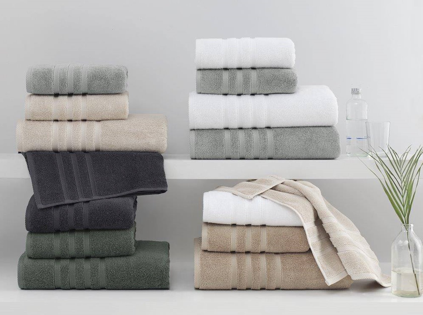 Полотенце банное Soft Cotton Boheme, 50x100 см, хлопок, махровое, хаки ...
