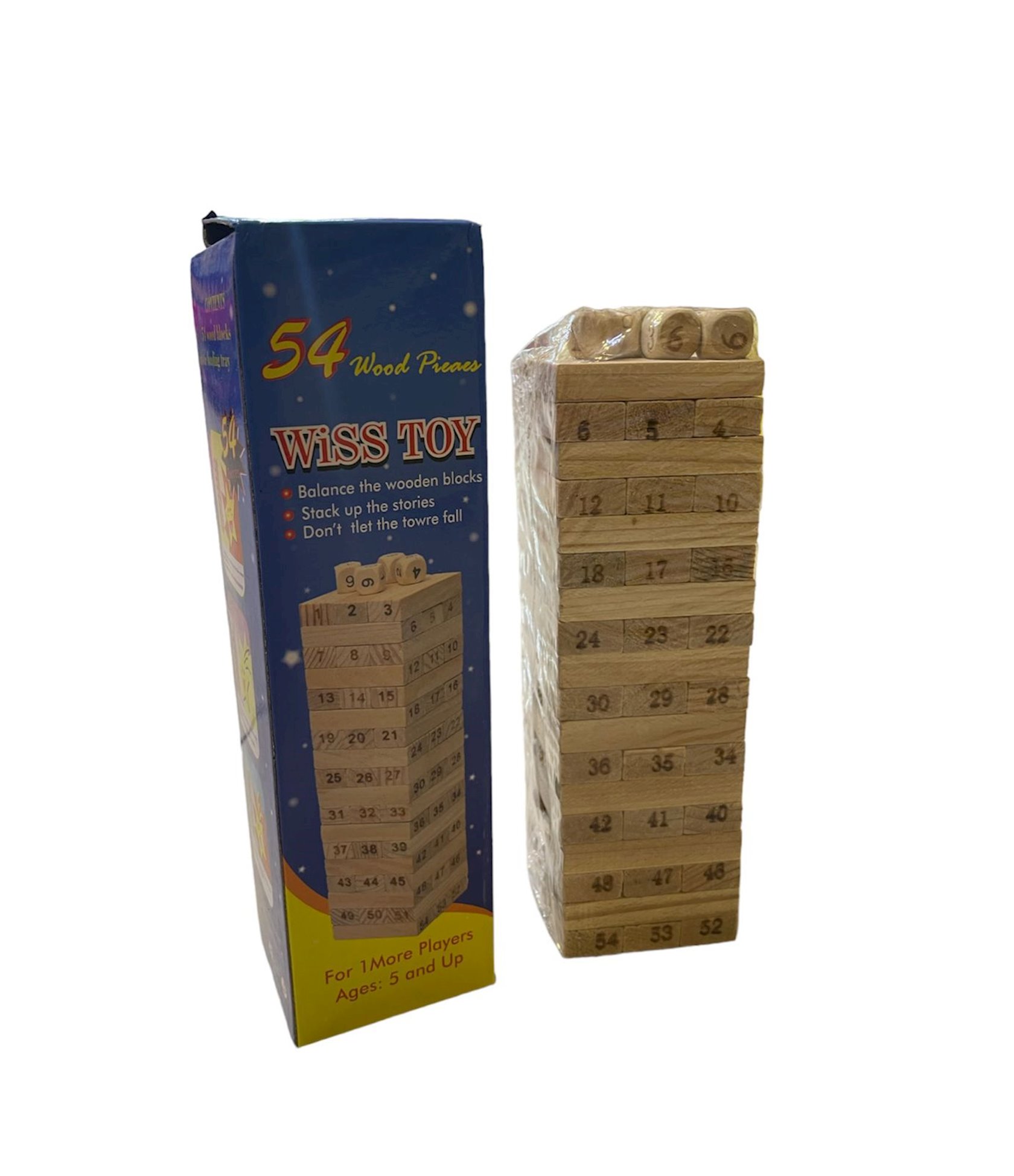 Настольная игра Jenga 1902-43U, 19x6 см, 54 шт - купить в Баку. Цена,  обзор, отзывы, продажа