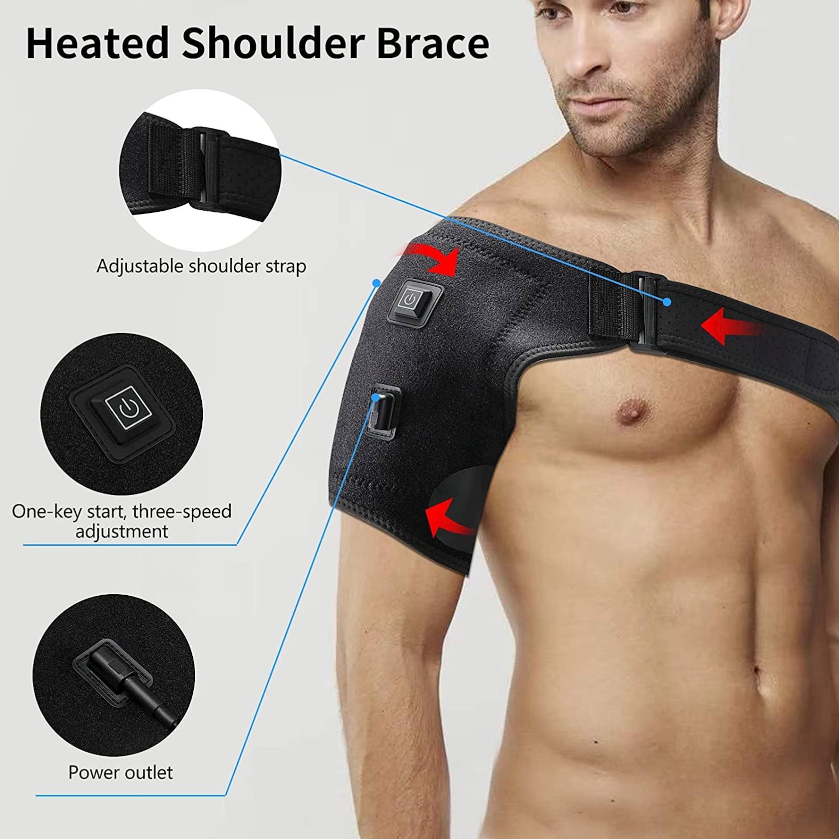 Грелка для плеч Shoulder Wrap Brace Portable, нейлон - купить в Баку. Цена,  обзор, отзывы, продажа