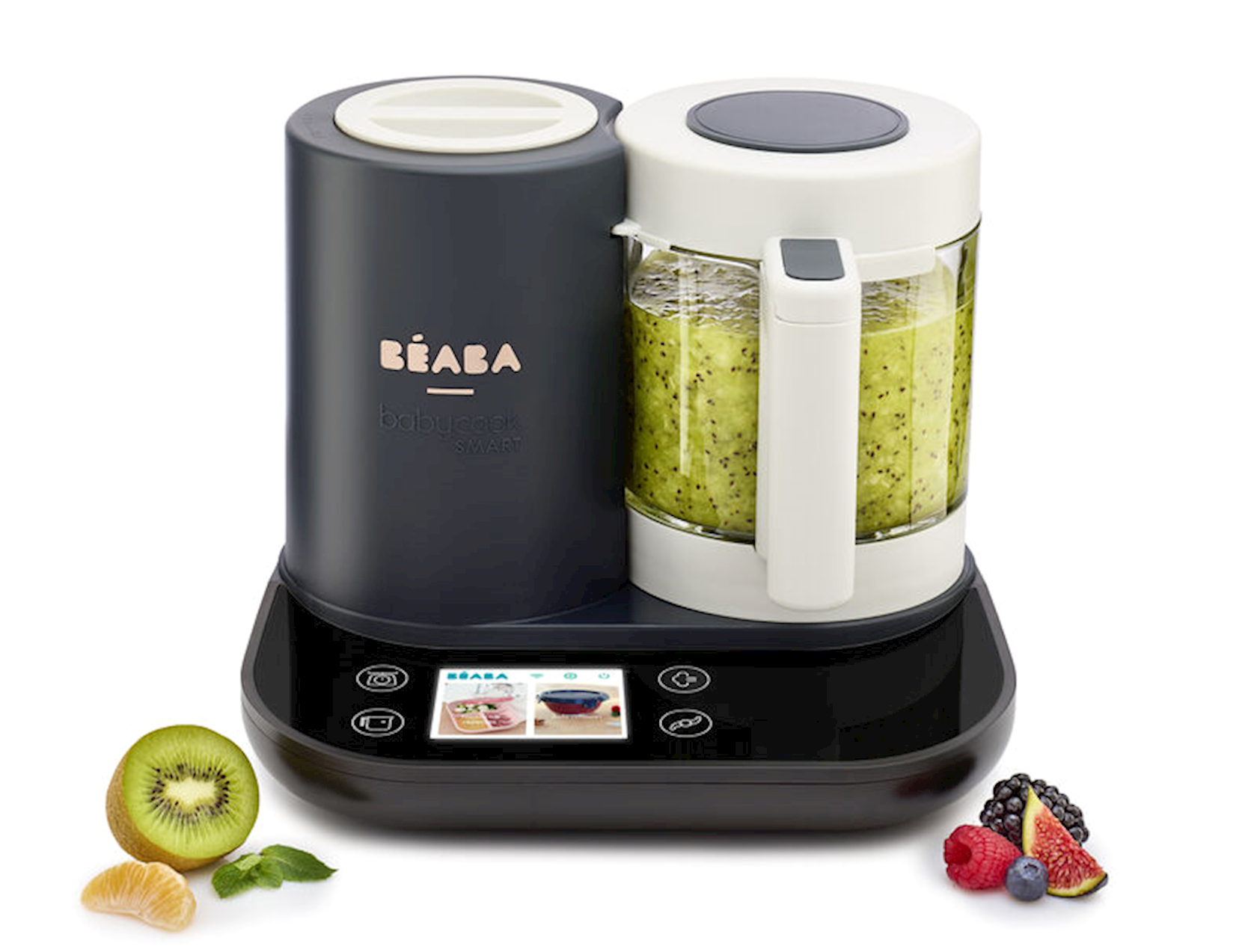 Пароварка-блендер Beaba Babycook Smart + Wi-Fi Charcoal Grey, пластик ...