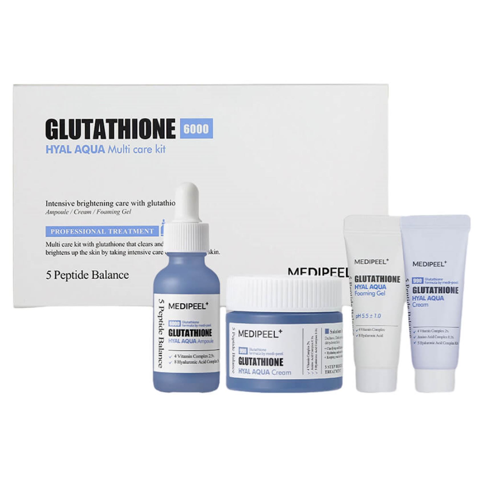 medi peel glutathione hyal aqua набор ᐈ Увлажняющий набор для лица Medi-Peel Glutathione Hyal Aqua (сыворотка 30  мл + крем для лица 50/15 мл + гель для умывания 15 мл) - ✓ выгодная цена и  кредит