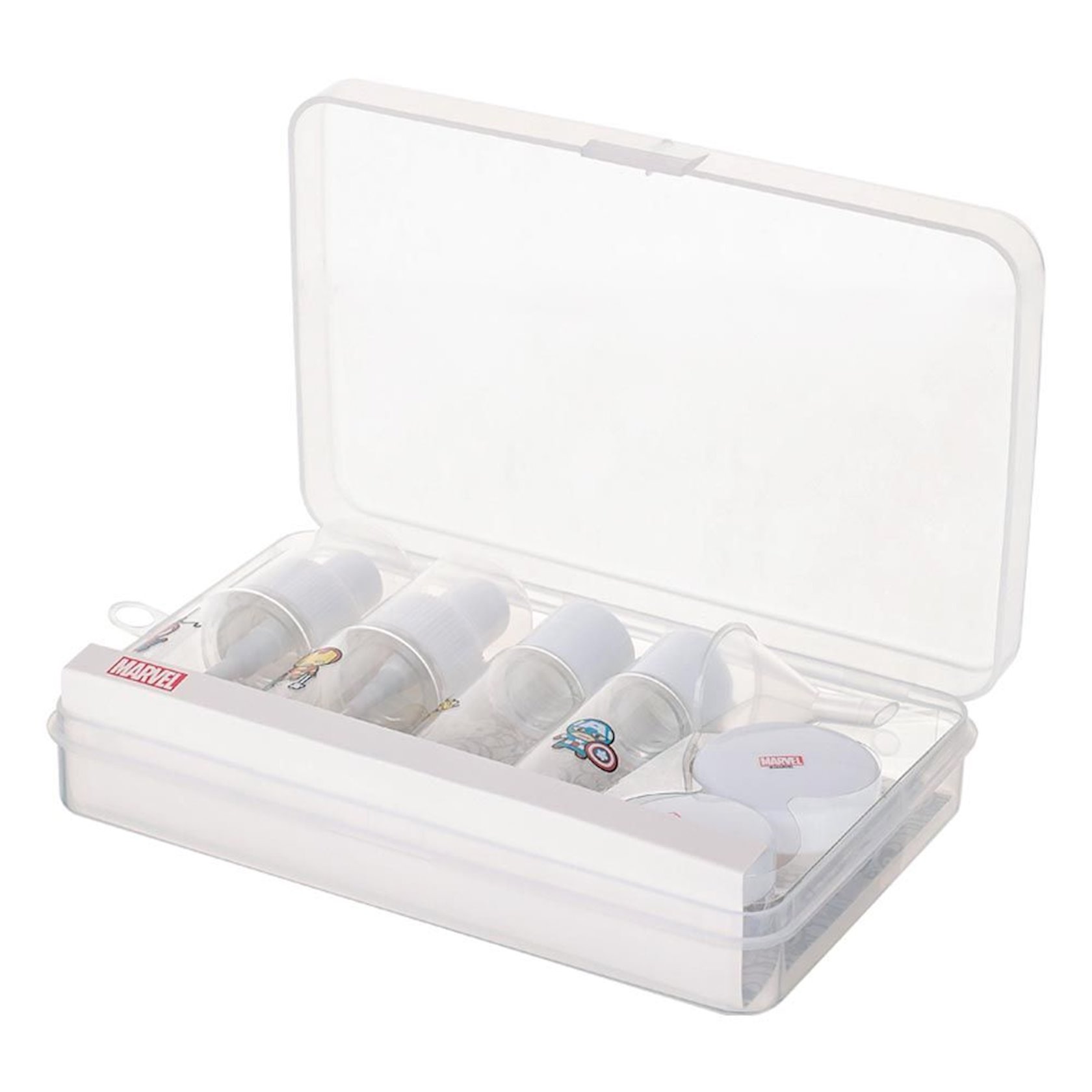 Səyahət butulka dəsti Miniso Marvel Travel Kit, 6 əd, şəffaf Qiymeti