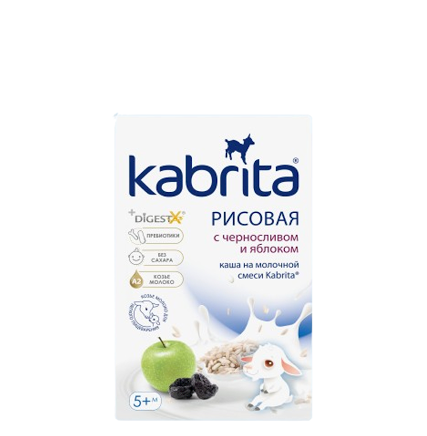 Düyü sıyığı Kabrita alma və gavalı ilə, 5+ ay, 180 g