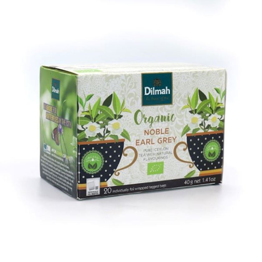 Paket qara çay Dilmah Organic Earl Grey, 20x2 q