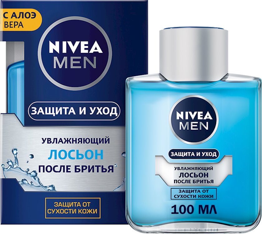 Лосьон после бритья Nivea Men защита и уход увлажняющий с алоэ вера 100 ...