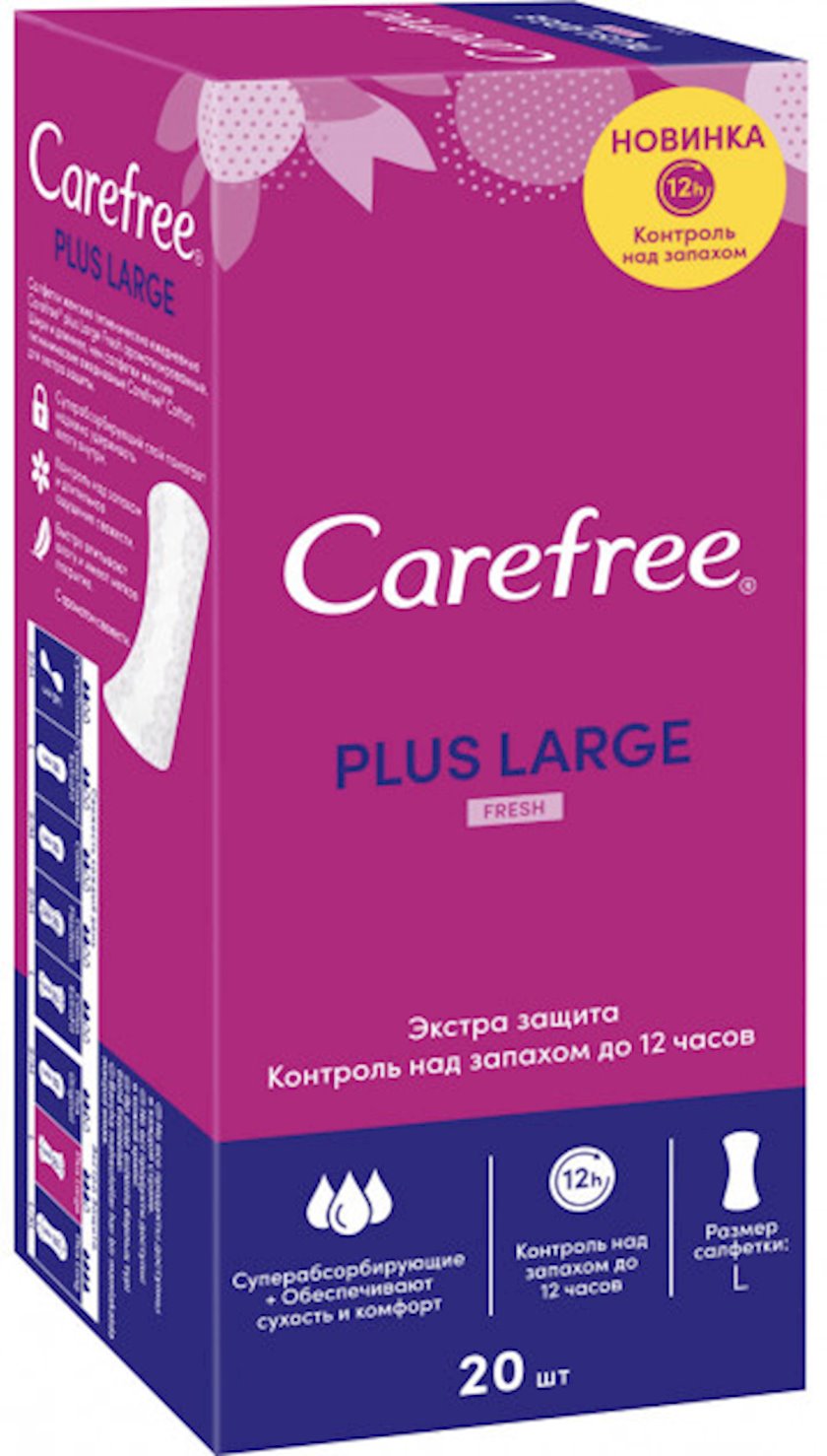 Ежедневные гигиенические прокладки Carefree Plus Large Fresh, 20 шт (3574661064536) - купить в Баку. Цена, обзор, отзывы, продажа