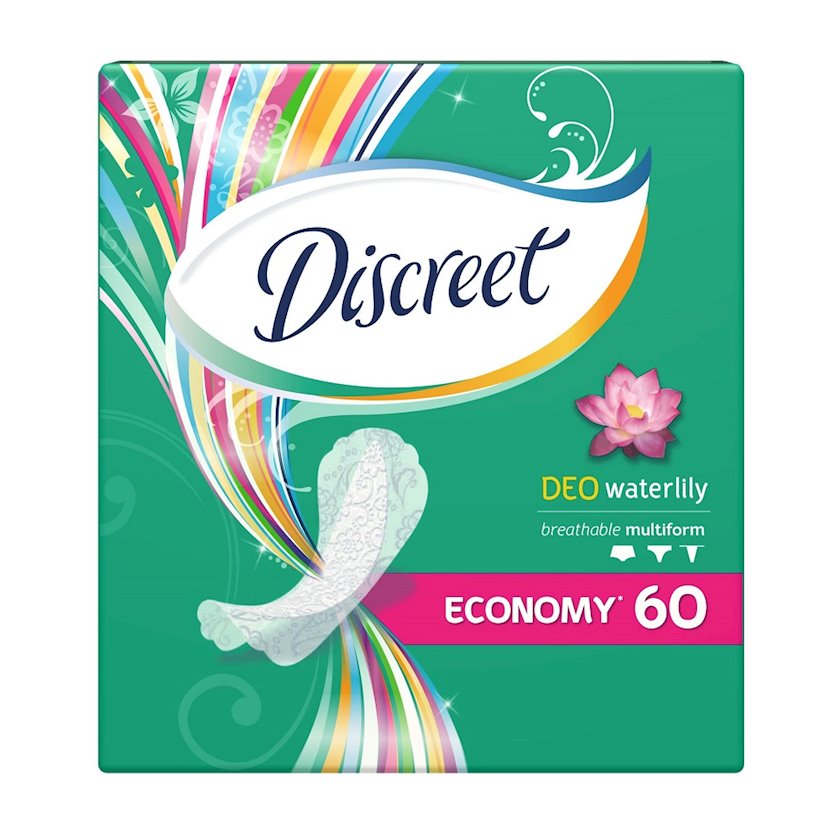 Ежедневные гигиенические прокладки Discreet Deo Water Lily, 60 шт ...