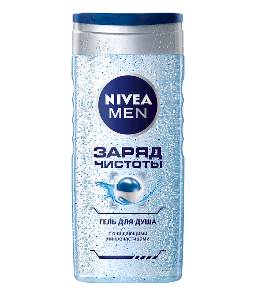 Гель для душа Nivea Men Заряд чистоты с очищающими микрочастицами 250 ...