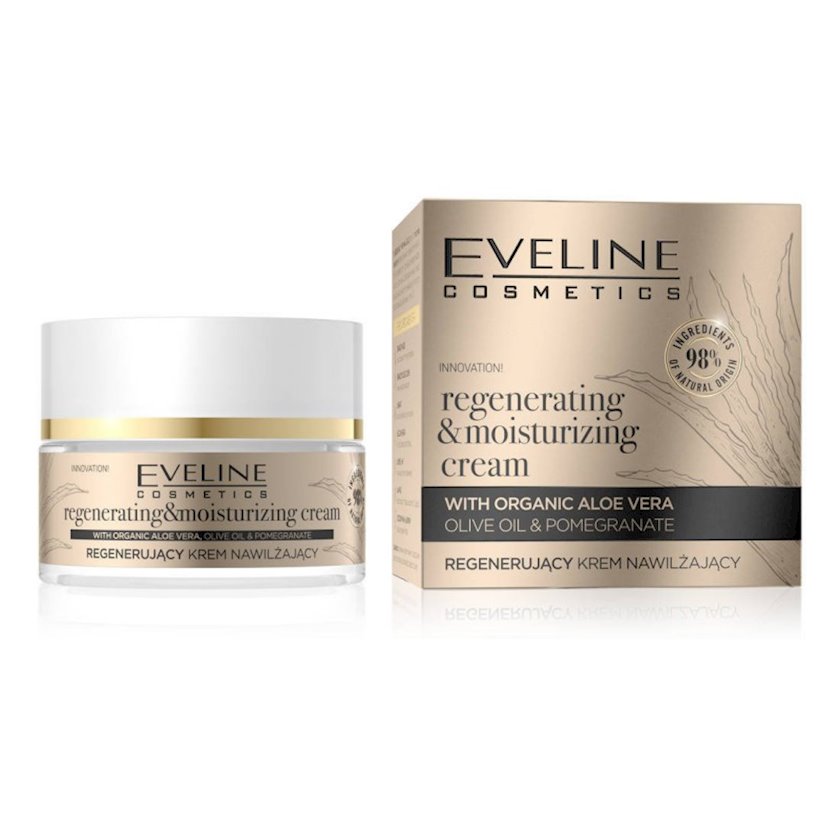 Регенерирующий увлажняющий крем для лица Eveline Organic Gold 50 мл ...