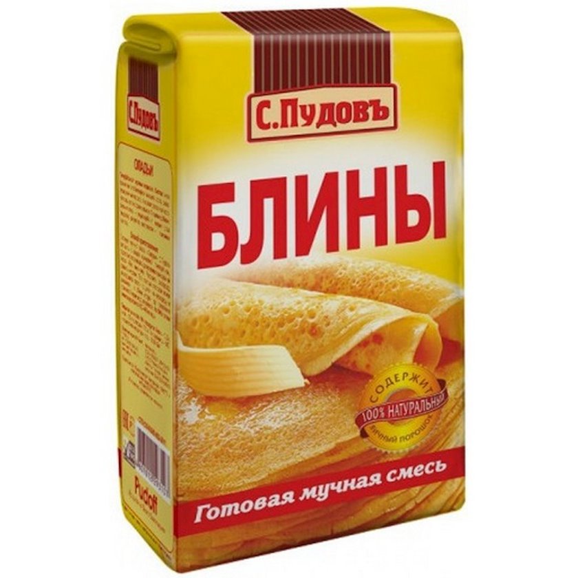 Готовая смесь С.Пудовъ для блинов, 500г - купить в Баку. Цена, обзор ...