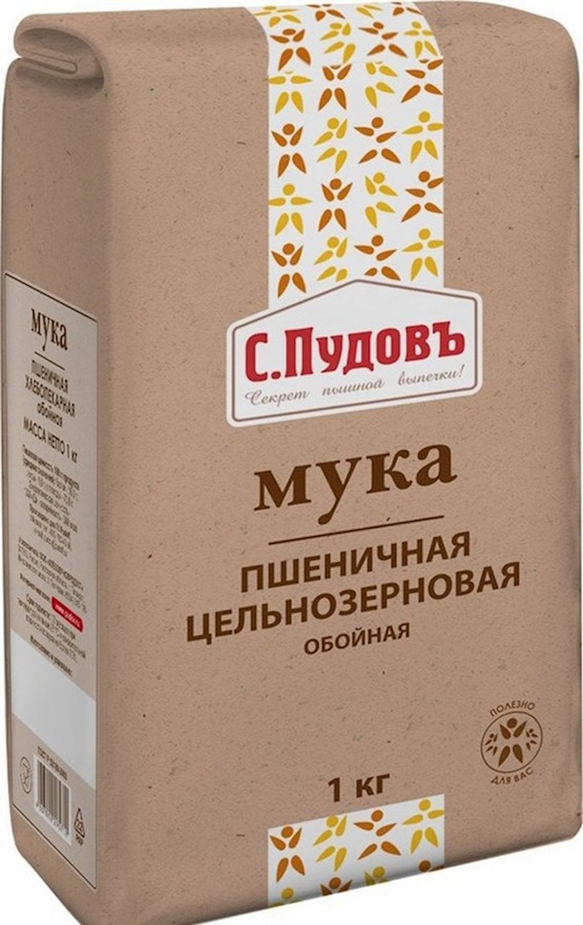 Un "С.Пудовъ" buğda, tam taxıllı, tam buğda, 1 kq