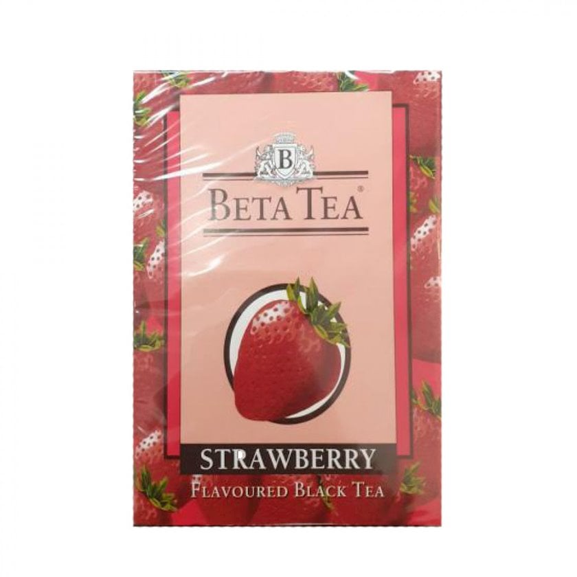 Çiyələkli qara çay Beta Tea Strawberry, 100q