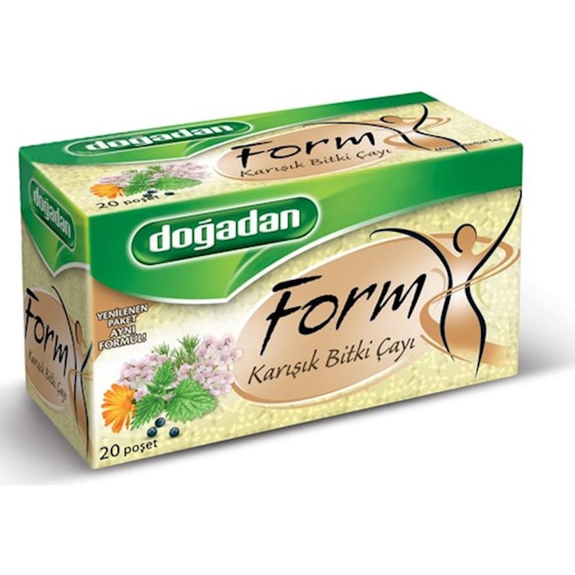 Paketləşdirilmiş çay Doğadan Form qarışıq bitki çayı, 20 ədəd