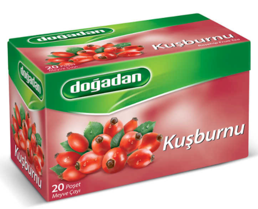 Paketləşdirilmiş çay Doğadan itburnu ilə, 20 ədəd