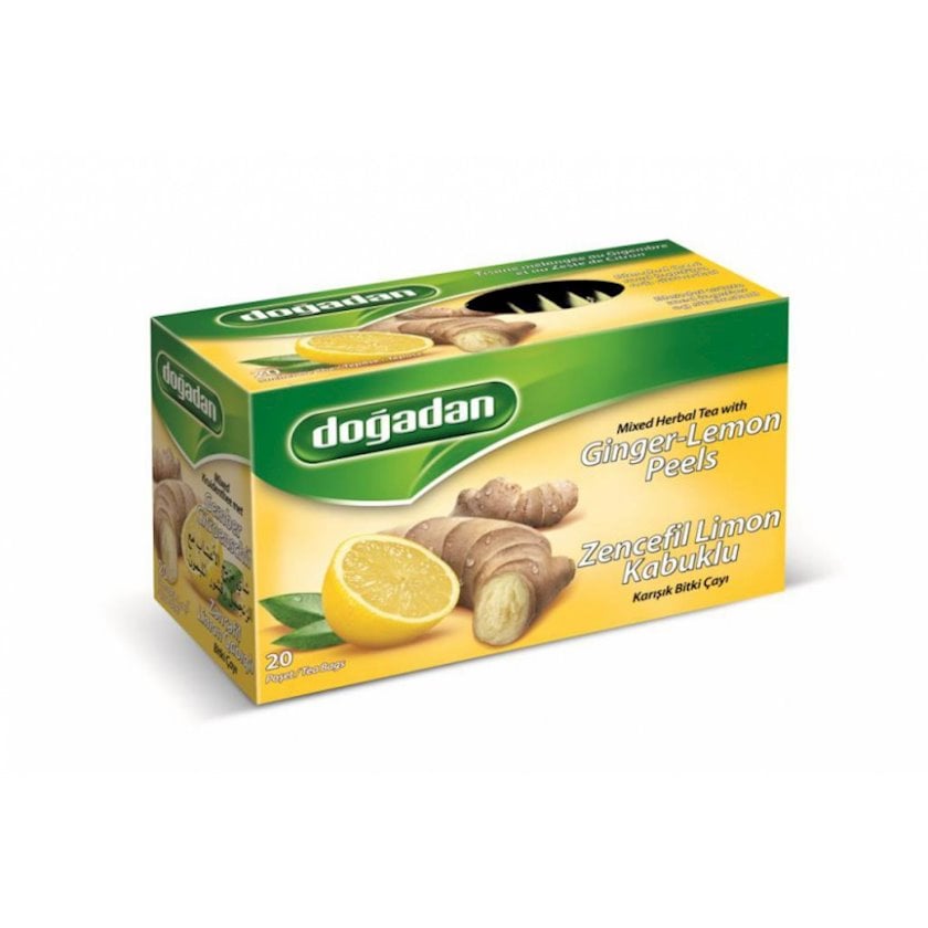 Paketləşdirilmiş çay Doğadan zəncəfil və limon qabığı ilə, 20 ədəd