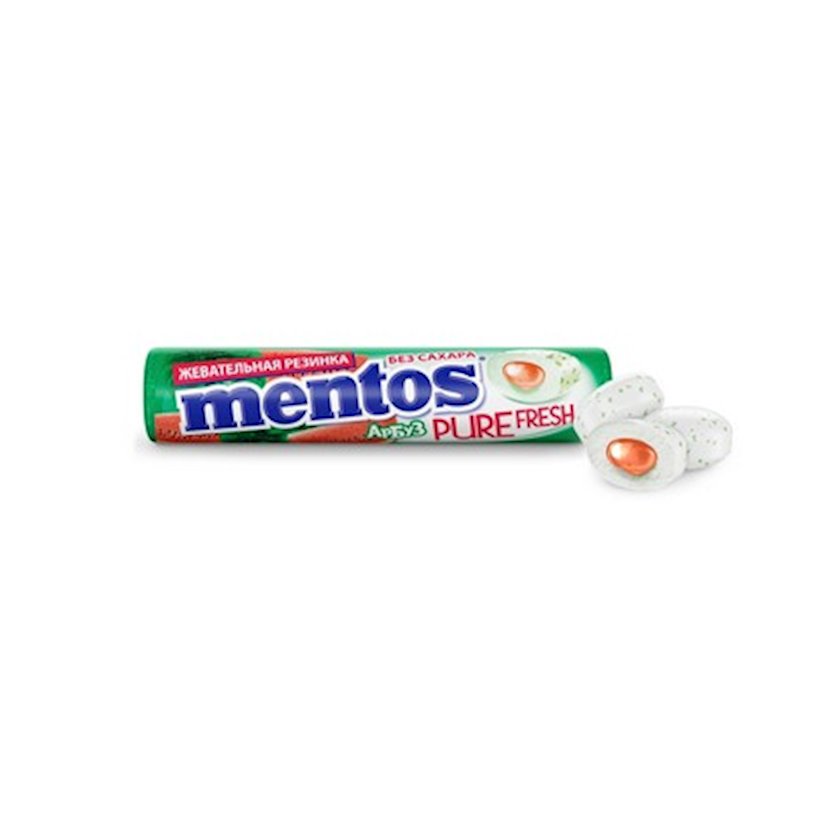 Çeynəmə konfetləri Mentos Pure Fresh qarpız dadı ilə, 16 q