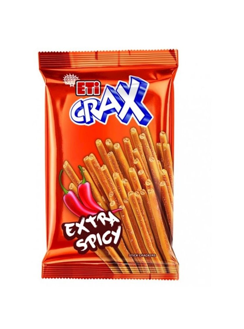Çubuqlar Eti Crax Extra Spicy qırmızı acı bibər dadı ilə 45 q