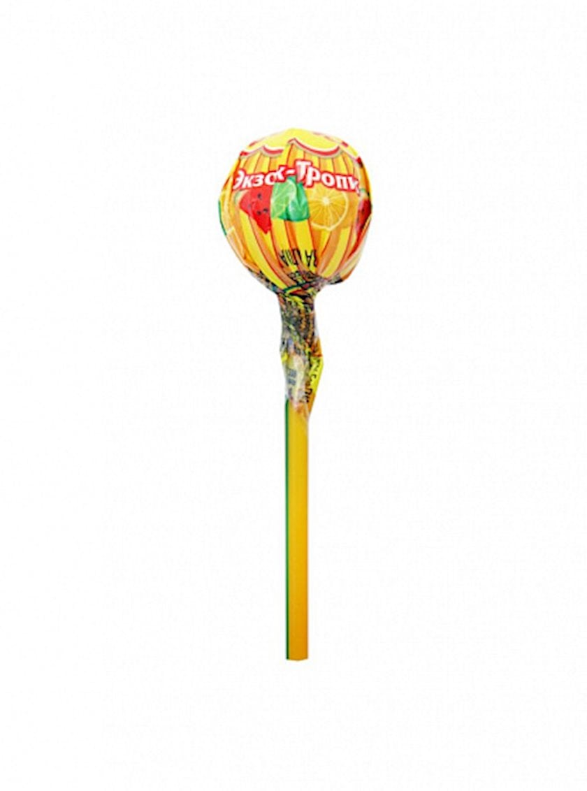 Nabat Chupa Chups Ekzotik-tropik meyvə dadı ilə, müxtəlif rənglər, 12 q