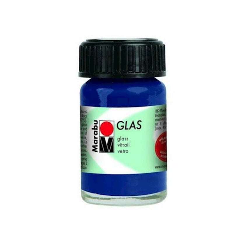 Краска для стекла Marabu Glas 293 Night blue, тёмно-синий, 15 мл ...