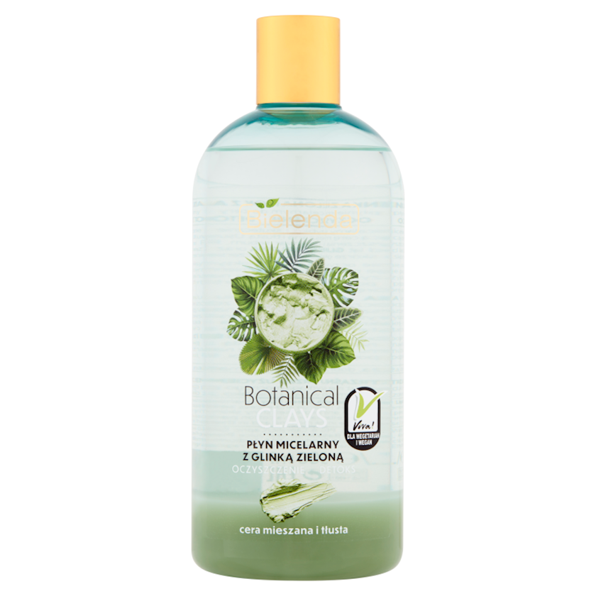 Мицеллярная вода Bielenda Botanical Clays с зелёной глиной веганская ...