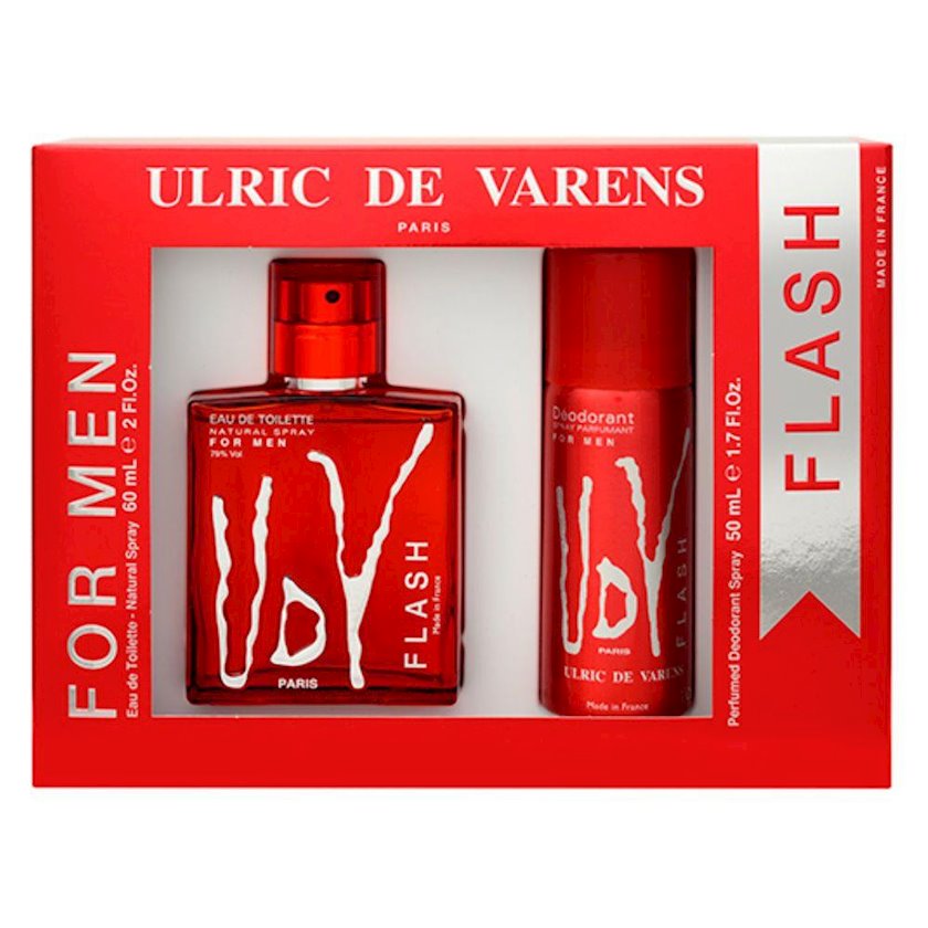 Ətir dəsti qadınlar üçün Ulric de Varens UDV Flash tualet suyu 100  ml+dezodorant 200 ml - Bakıda almaq. Qiymət, icmal, rəylər, satış