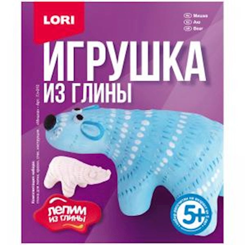 Набор для лепки из полимерной глины Lori Игрушка Мишка - купить в Баку ...